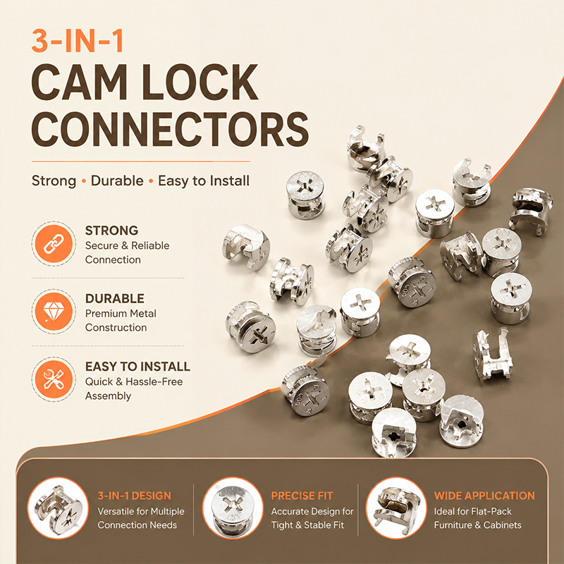 Комплект 3-в-1 эксцентриковых  – обзор и цена Furniture Knock Down Hardware