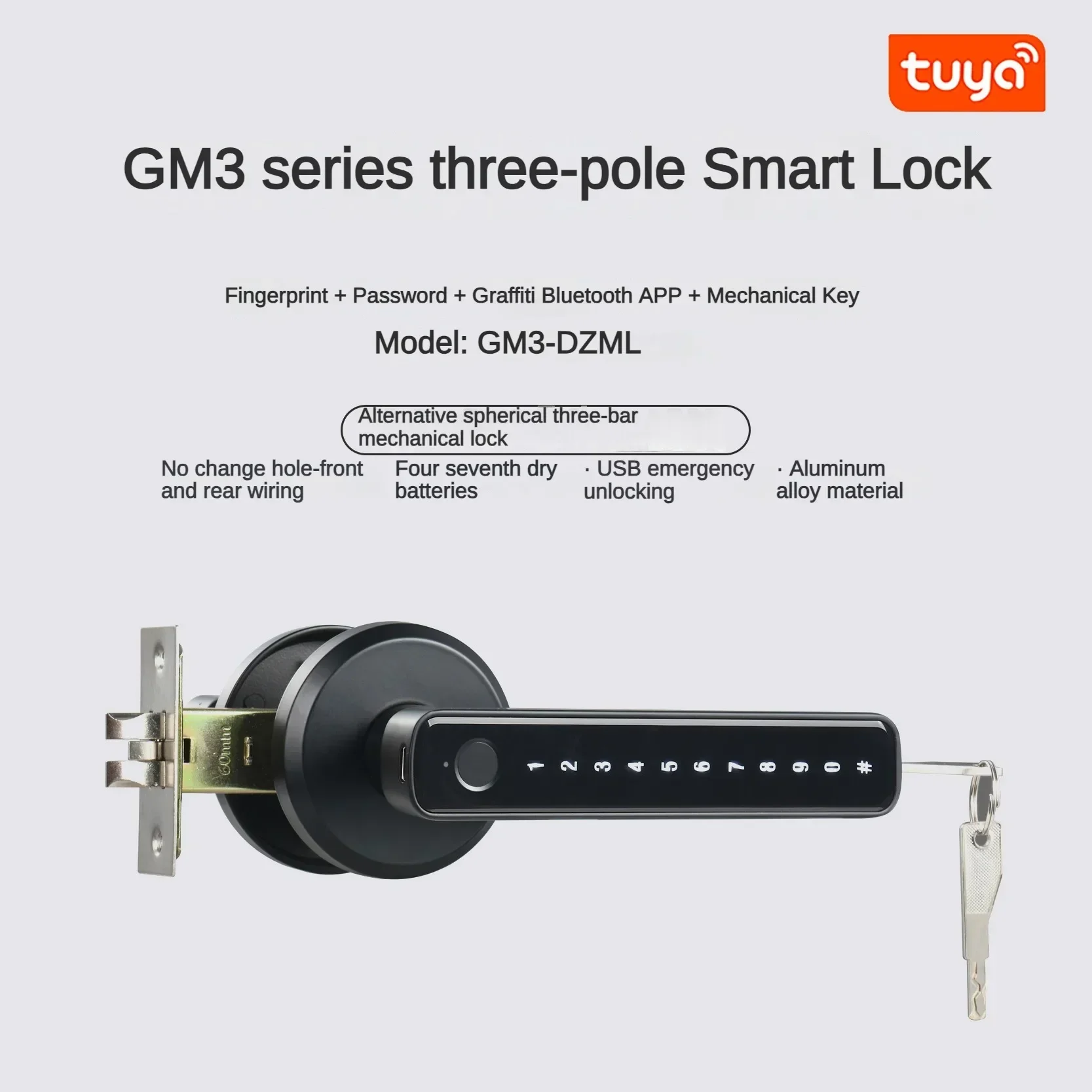 Новый умный дверной замок Tuya – обзор и цена Door Handle Bar